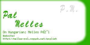 pal melles business card